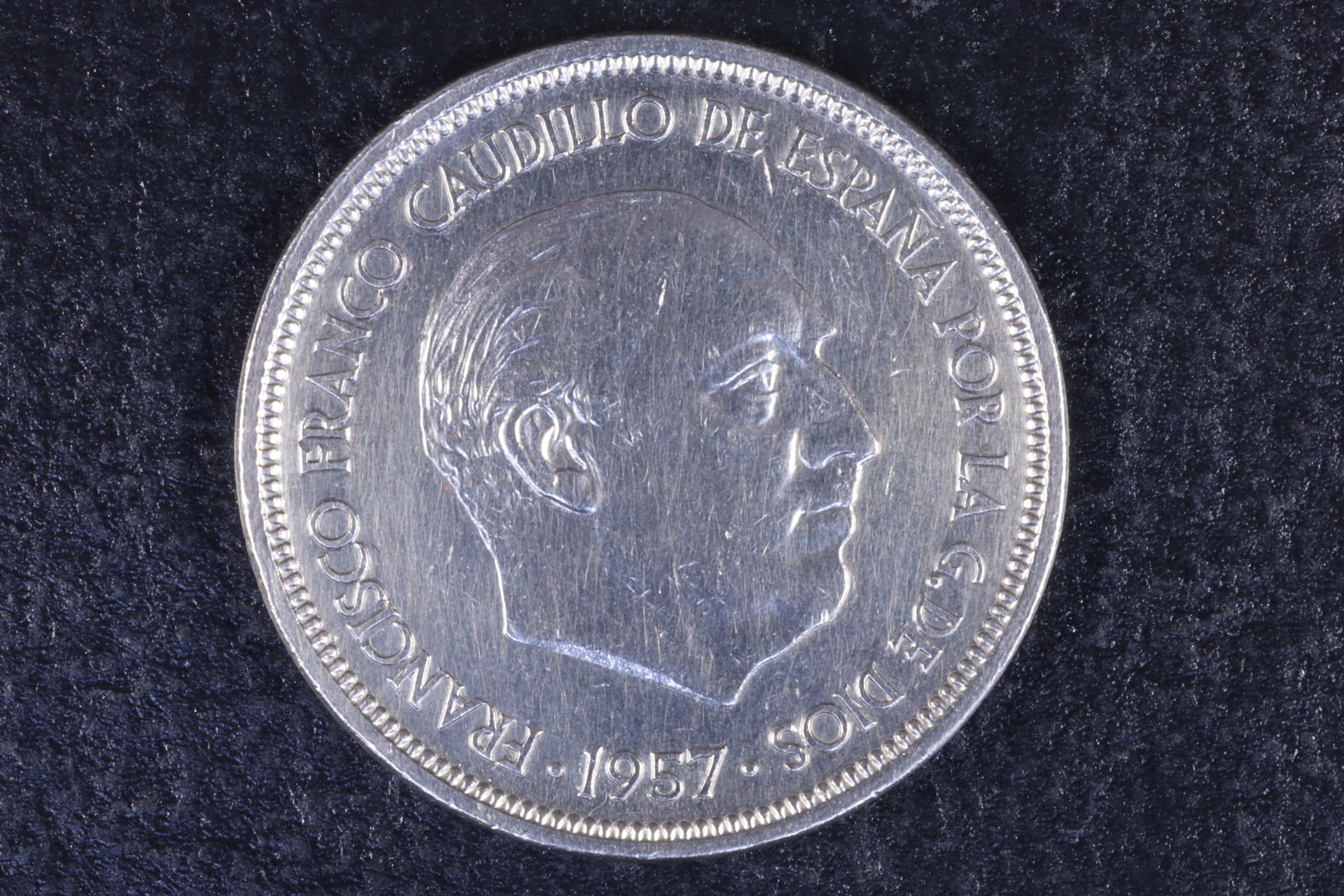 Antiques of franc coin pesetas  mbc