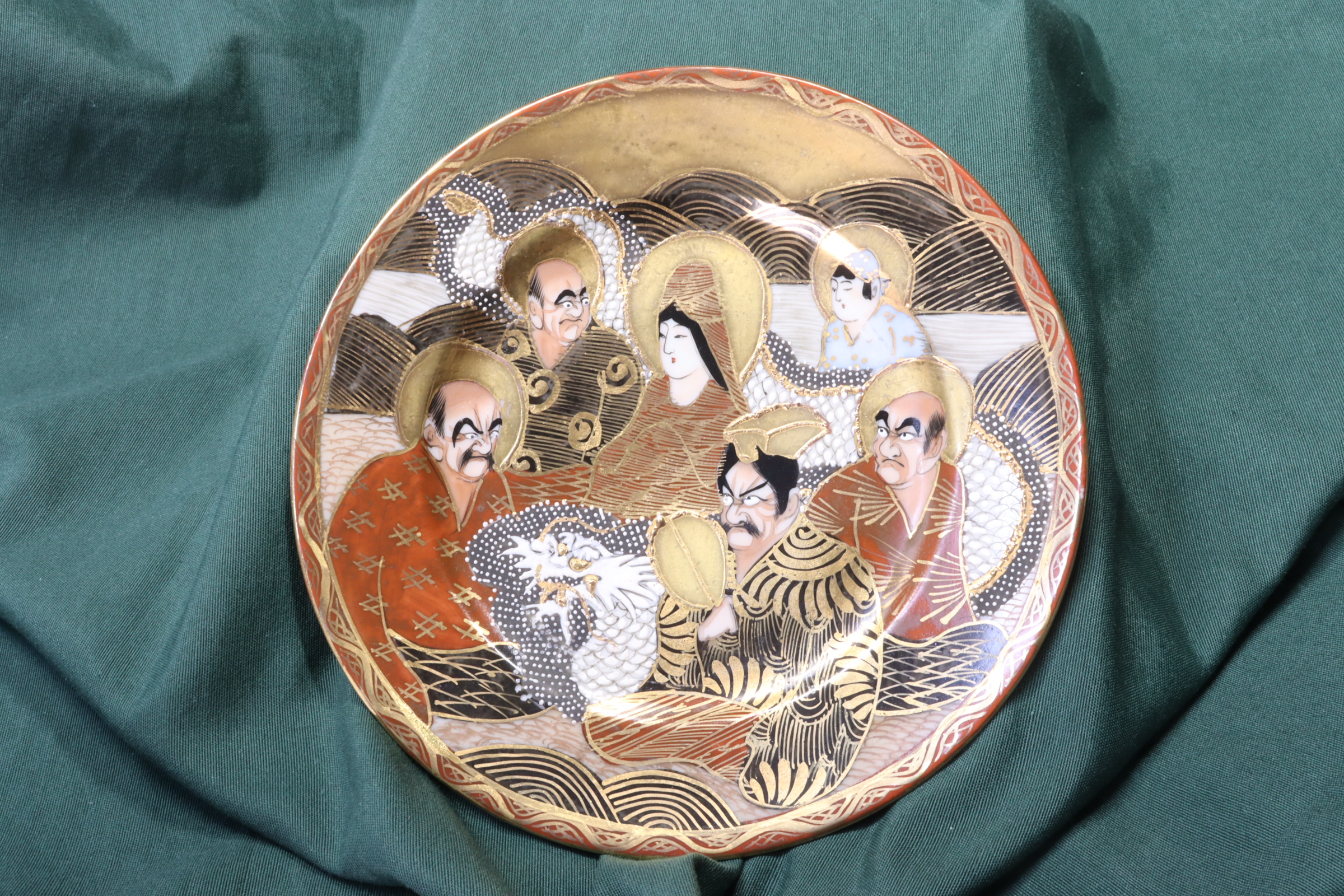 Antiques of satsuma medium porcelain plate japanese taisho