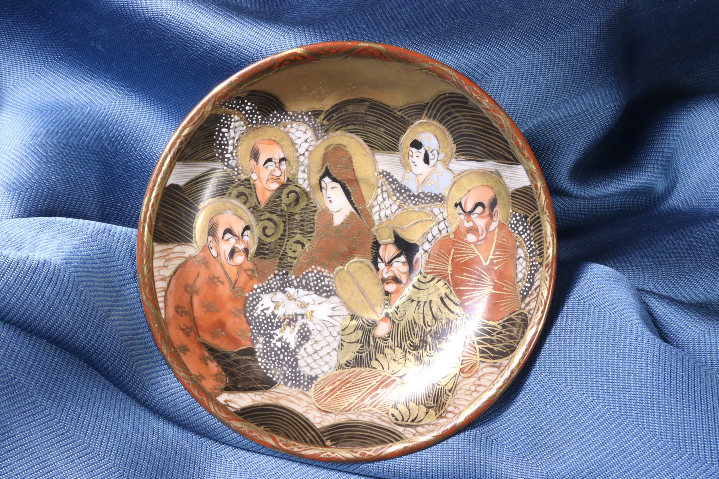 Antiques of satsuma porcelain plate japanese taisho