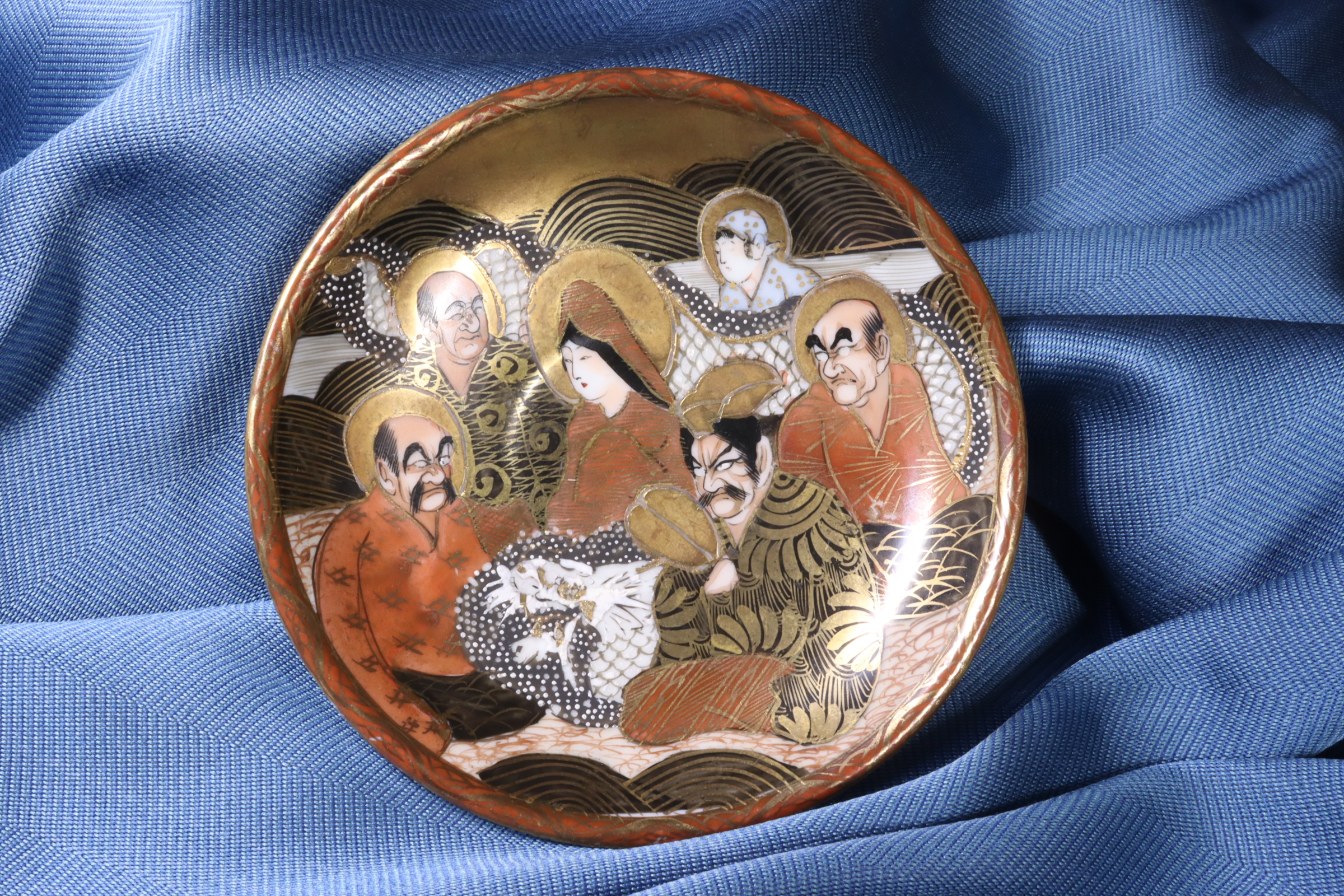 Antiques of satsuma porcelain plate japanese taisho