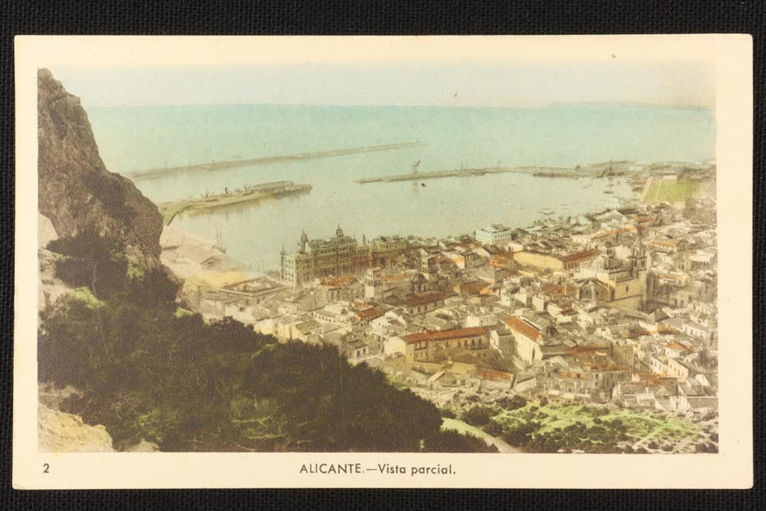 Antiguedades de postal alicante vista parcial a color