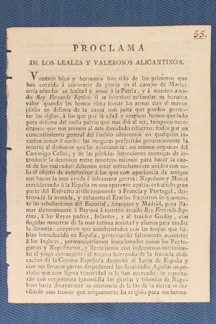 Antiguedades de proclama de los leales y valerosos alicantinos religiosas monasterio santisima faz