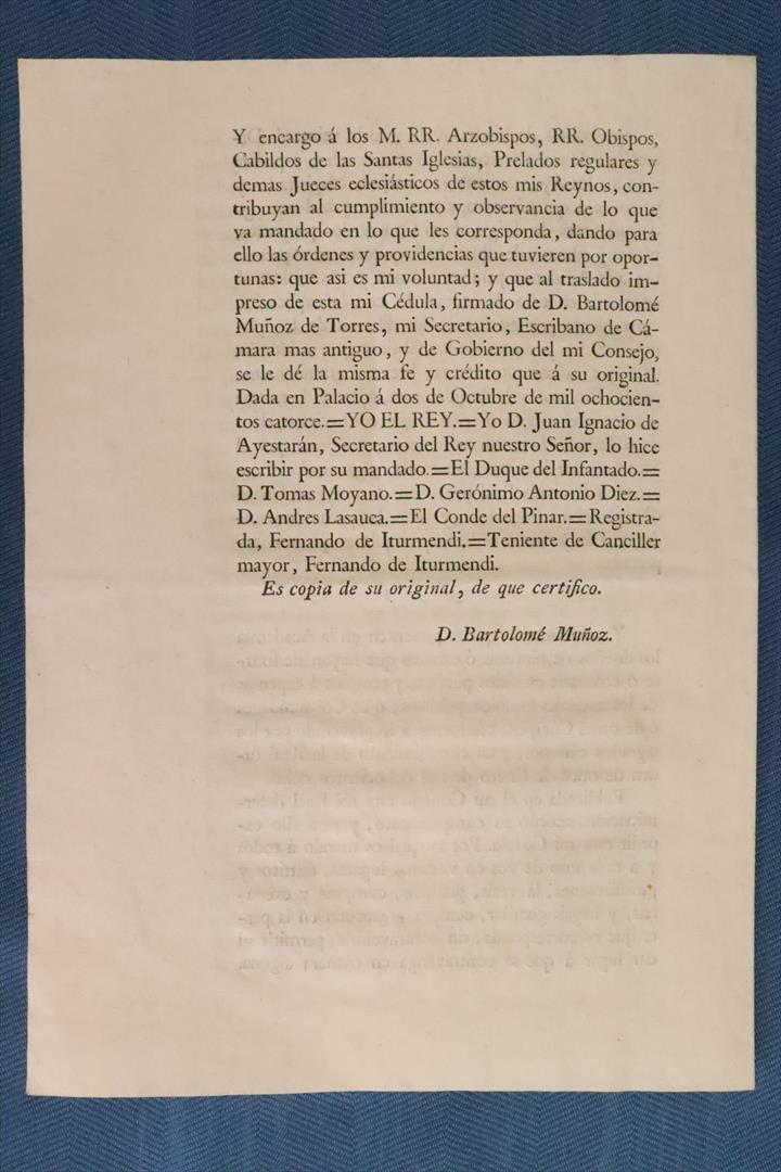 REAL CÉDULA ARQUITECTOS Y MAESTROS DE OBRA. 1814 (t)