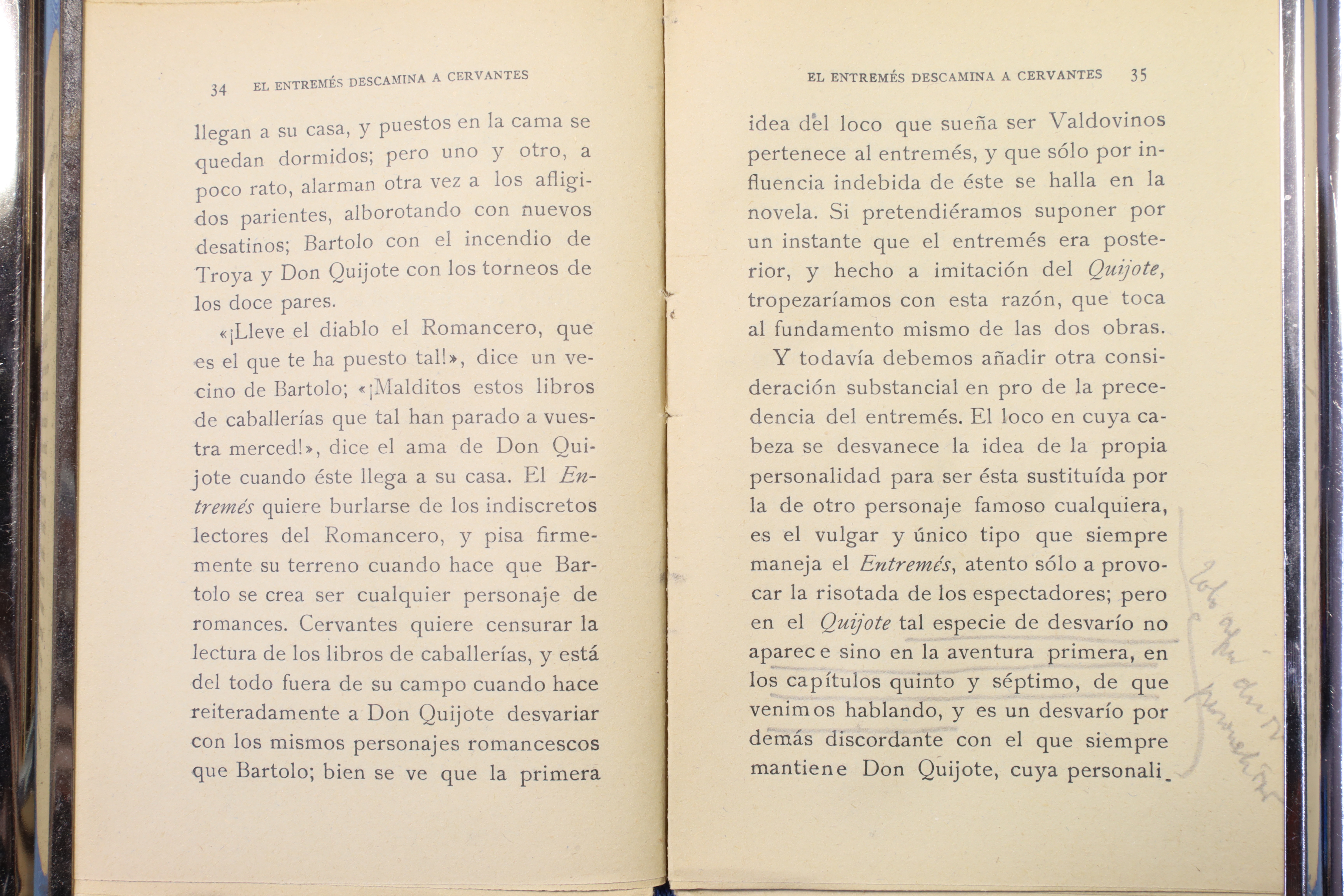 UN ASPECTO DE LA ELABORACIÓN DEL ''QUIJOTE''. 1924