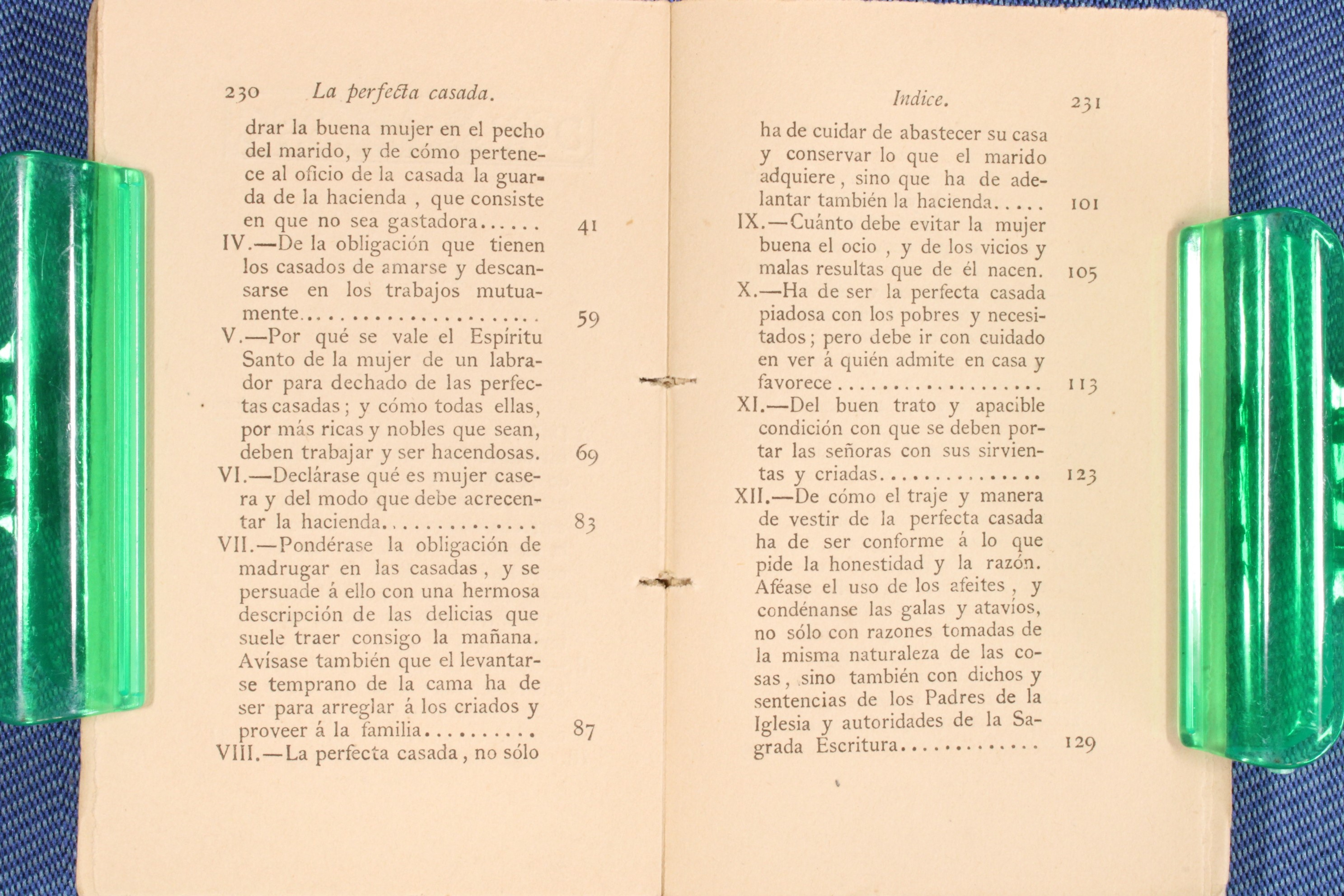 Mini libro La perfecta casada. 1882