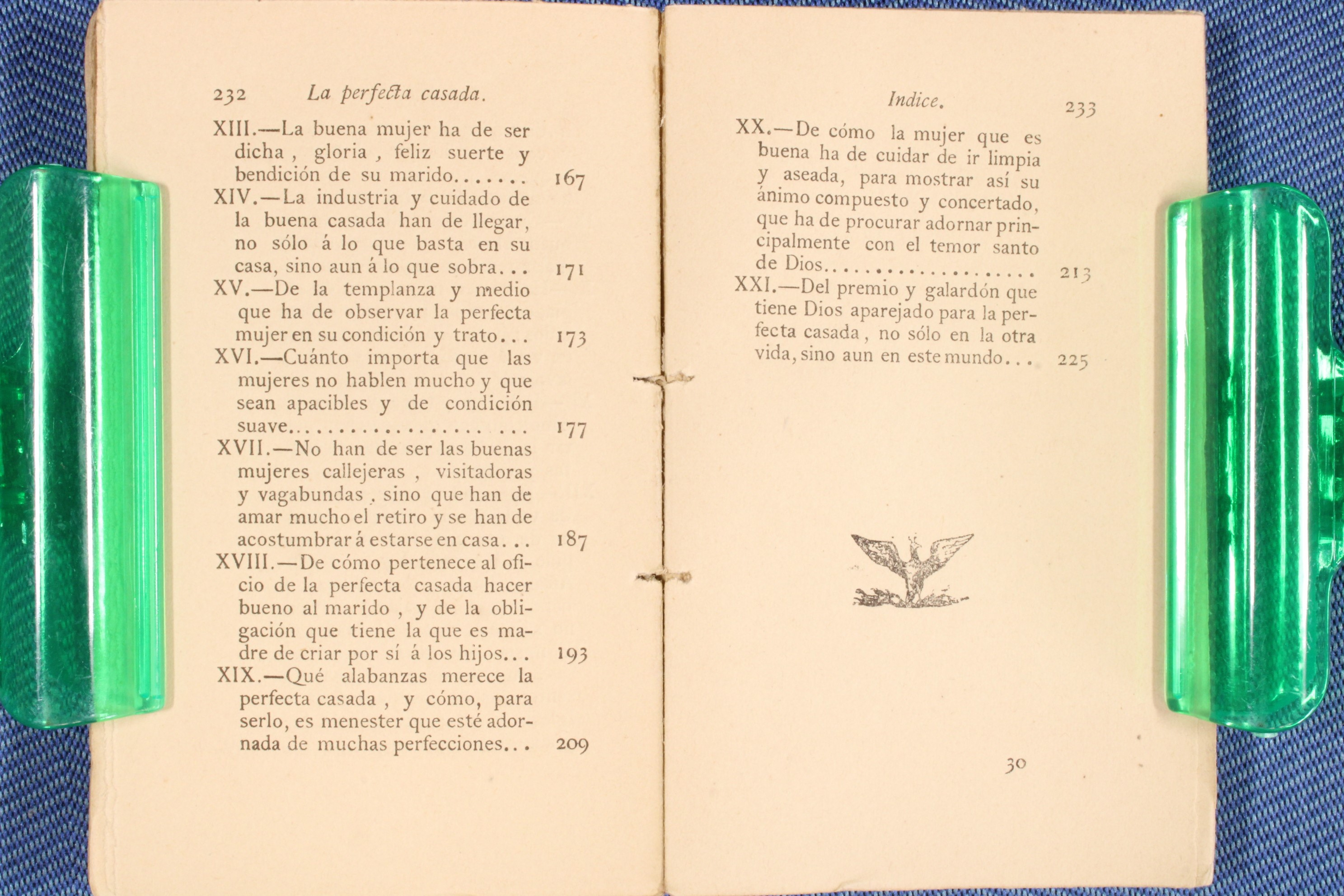 Mini libro La perfecta casada. 1882